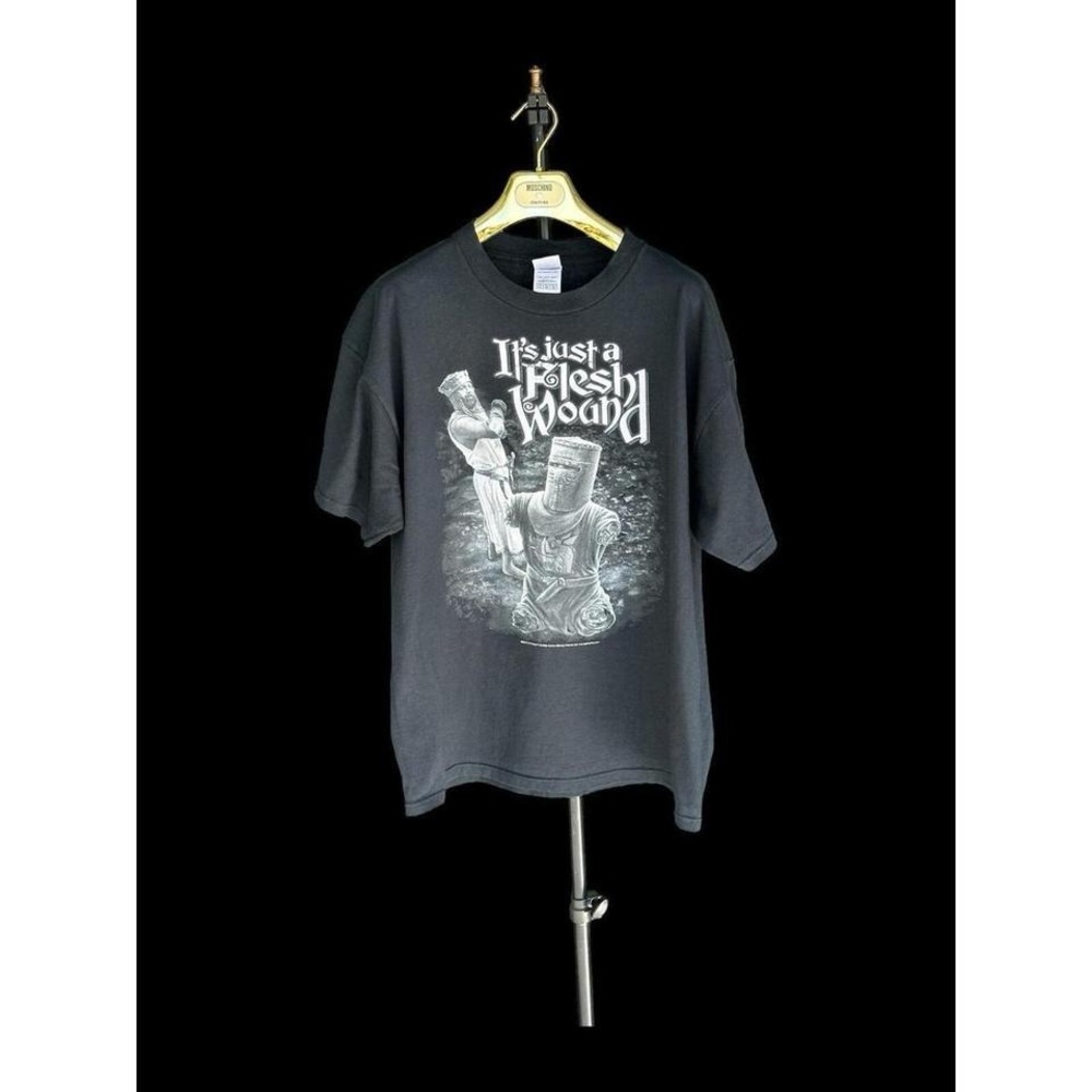 Vintage 2006 Monty Python's Black Crewneck T-Shirt XL It's Just A Flesh Wound‎